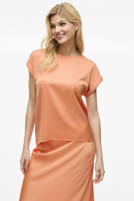 Vila viellette s/s satin top - noos